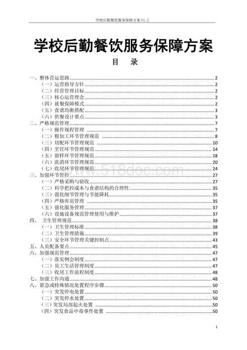 学校餐饮经营方案范文模板