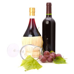 酒瓶上带酒杯的红酒图片大全