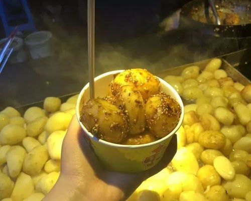 杭州西湖附近夜市街